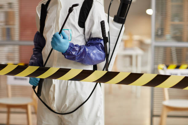 Professional Biohazard Cleanup technician working in Hawthorne, FL